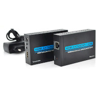 Подовжувач HDMI по крученій парі MERLION до 120м, 1080P, з БЖ HDMI Black (YT-SCPE HDM-120M1080P+A)