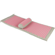 Акупунктурний килимок (аплікатор Кузнєцова) з валиком SPORTVIDA 130x50cm Gray/Pink (SV-HK0409)