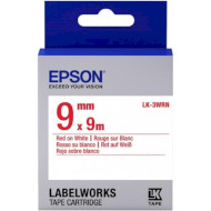 Лента EPSON LK-3WRN 9mm Red on White (C53S653008)
