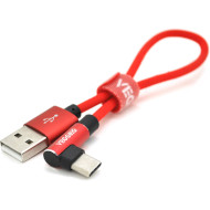 Кабель VEGGIEG USB to Type-C 0.2м Red (YT-UT-20R)