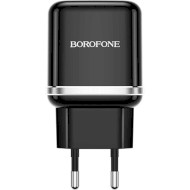 Зарядний пристрій BOROFONE BA36A High Speed 1xUSB-A, QC3.0, 18W Black (BA36AB)