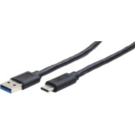 Кабель KINGDA USB 3.1 AM/CM 1.5м Black (KDUSBC3002-1.5M)