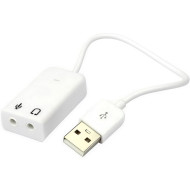 Зовнішня звукова карта USB Virtual 7.1 Channel C-Media White (B00812)