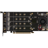 Контроллер FRIME PCIe x16 to 4 x M.2 (M Key) (ECF-PCIETOSSD013)