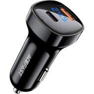 Автомобильное зарядное устройство ACEFAST B4 Fast Charge Car Charger 66W (1xUSB-C, 1xUSB-A, PD3.0 36W, QC3.0 30W) Black