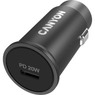 Автомобільний зарядний пристрій CANYON C-20 1xUSB-C, PD3.0, 20W Black (CNS-CCA20B)