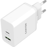 Зарядний пристрій CANYON H-20-03 1xUSB-C, 1xUSB-A, PD3.0 20W, QC3.0 18W White (CNE-CHA20W03)