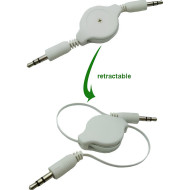 Кабель mini-jack 3.5mm 0.8м White (B00653)