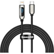 Кабель BASEUS Display Fast Charging Data Cable Type-C to iP 20W 2м Black (CATLSK-A01)