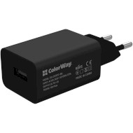 Зарядное устройство COLORWAY 1xUSB-A, 2A, 10W Black w/Lightning cable (CW-CHS012CL-BK)