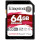 Карта памяти KINGSTON SDXC Canvas React Plus 64GB UHS-II U3 V90 Class 10 (SDR2/64GB)