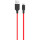 Кабель HOCO X21 USB-A to Lightning 1м Black/Red