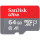 Карта пам'яті SANDISK microSDXC Ultra 64GB UHS-I A1 Class 10 + SD-adapter (SDSQUAB-064G-GN6MN)