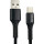 Кабель MIBRAND MI-32 Nylon Charging Line USB-A to Type-C 0.5м Black (MIDC/3205TB)