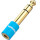 Адаптер VENTION jack 6.35 мм - mini-jack 3.5 мм Blue (VAB-S01-L)