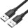 Кабель UGREEN US102 USB-A 2.0 Male to Male 3м Black (30136)