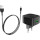 Зарядное устройство HOCO C70A Cutting-Edge 1xUSB-A, QC3.0, 18W Black w/Type-C cable (6931474706652)