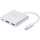 Порт-реплікатор HOCO HB14 Easy Use Type-C to USB3.0+HDMI+PD Silver