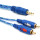 Кабель mini-jack 3.5 мм - 2RCA 3м Blue (S0663)