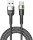 Кабель ESSAGER Colorful LED Fast Charging Cable 3A USB-A to Type-C 0.5м Black (EXCT-XCDB01)