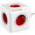 Сетевой разветвитель ALLOCACOC PowerCube Original Red, 5 розеток (1100RD/DEORPC)