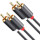 Кабель UGREEN AV104 2 RCA Male to 2 RCA Male Audio Cable Audio 2xRCA - 2xRCA 1м Black (30747)
