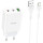 Зарядное устройство HOCO C99A 1xUSB-A, 2xUSB-C, PD20W, QC3.0 White w/Type-C cable (6931474767585)