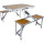 Кемпінговий стіл зі стільцями BO-CAMP Bamboo 85x65см Brown/Silver (1404800)