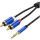 Кабель VENTION 3.5mm Male to 2RCA Male Audio Cable mini-jack 3.5 мм - 2RCA 1.5м Blue (BCPLG)