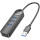 Сетевой адаптер с USB-хабом BOROFONE DH6 Erudite USB-A to 3xUSB3.0, 1xGLAN (0.2m)