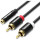 Кабель VENTION 3.5mm Female to 2RCA Male Audio Cable mini-jack 3.5 мм - 2RCA 2м Black (VAB-R01-B200)