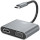 Порт-репликатор XO HUB001 4-in-1 USB-C to HDMI, VGA, USB-A3.0, PD100W (XO-HUB001SL)