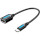 Кабель OTG VENTION USB2.0 Micro-USB Male to USB-A Female 0.15м Black (CCUBB)