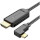 Кабель VENTION Right Angle Cable 90 Degree USB-C - HDMI v2.0 1.5м Black (CGVBG)