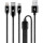 Кабель TTEC 2DK39 AlumiCable Trio USB-A to Lightning/Type-C/Micro-USB 1м Black (2DK39S)