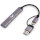 USB-хаб FRIME 4-in-1 USB-C/A to 1xUSB3.0, 3xUSB2.0 (FH-20152)