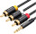 Кабель VENTION mini-jack 3.5 мм - 3RCA 1.5м Black (VAB-R07-B150)