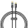 Кабель BASEUS Explorer Charging Cable USB-C to USB-C 100W with Auto Shutdown 1м Cluster Black (P10319703111-00)