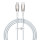 Кабель BASEUS Glimmer Series Fast Charging Data Cable Type-C to Type-C 100W 1м White (CADH000702)