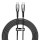 Кабель BASEUS Glimmer Series Fast Charging Data Cable Type-C to Type-C 100W 2м Black (CADH000801)