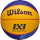 Мини-мяч баскетбольный WILSON FIBA 3x3 Mini Paris 2024 Size 3 (WZ3015101XB3)