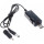 Кабель питания USB to DC KINGDA USB 2.0 to DC 5.5*2.5mm 9/12V + 3.5*1.35mm 0.8м Black (KD-USB-DC9/12)