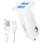 Автомобильное зарядное устройство XO TZ10 2xUSB-A, 2.4A Car Charger White w/Micro-USB cable (TZ10-M-WH)