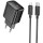 Зарядний пристрій HOCO CS24A Puerto 1xUSB-C, PD25W Black w/Type-C to Lightning cable (6942007639767)