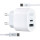 Зарядний пристрій XO L97 1xUSB-A, 1xUSB-C, 2.4A, 12W White w/Type-C to Type-C cable (XO-L97-TC)