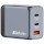 Зарядний пристрій VERBATIM 65W 2xUSB-C, 1xUSB-A, PD3.0, QC3.0 GaN Wall Charger Gray