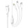 Кабель XO CB-23U3 3-in-1 USB-A to Micro-USB/Lightning/Type-C 1м White