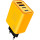 Зарядний пристрій WUW C212 2xUSB-A, 2xUSB-C, PD48W Yellow