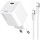 Зарядний пристрій COLORWAY GaN Mini 25W 1xUSB-C Fast Charging White w/Type-C cable (CW-CHS052PDC-WT)