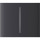 Кнопка для двухклавишного выключателя AJAX CenterButton Vertical 2-gang for LightSwitch Graphite